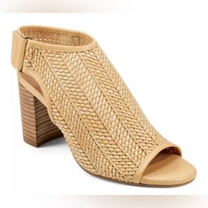 Aerosoles high impact block heel pumps Woven Memory Foam Open Toe Hook Loop 11 M